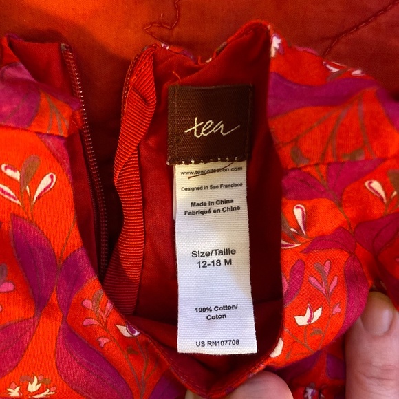 Tea Collection Girls Dress and Bloomers 12-18mo. - Picture 2 of 2